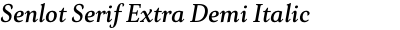 Senlot Serif Extra Demi Italic